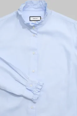 Juliette Herringbone Shirt Sky Blue
