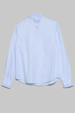 Juliette Herringbone Shirt Sky Blue