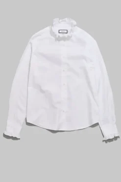 Juliette Herringbone Shirt White
