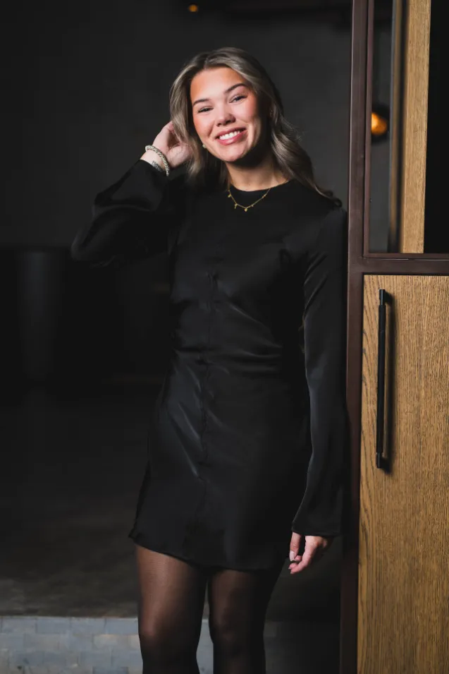 Jumari Heavy Sateen Dress Black