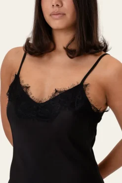 Junoic Dress Black Satin