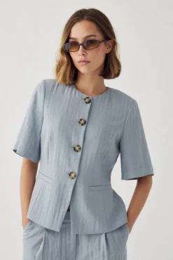 Kasaundra Blazer Dove Blue