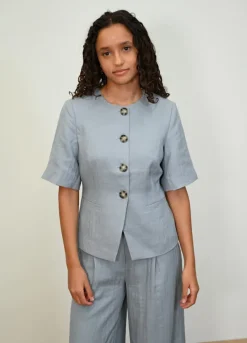 Kasaundra Blazer Dove Blue
