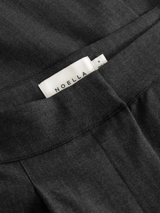 Kazia MW Pants Grey Herringbone