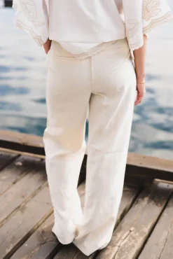 Keeley Edelmira HW Pants Bleached Sand