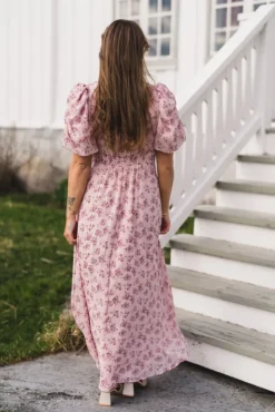 Kikka Chiffon Flower Dress Rose
