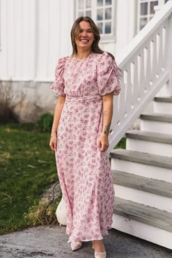 Kikka Chiffon Flower Dress Rose