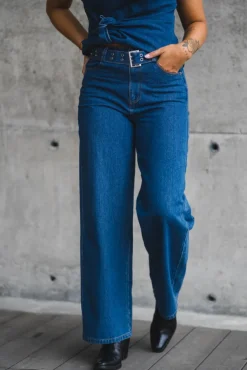 Kimmy Belt Jeans Dark Denim