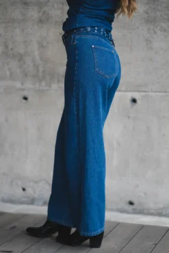 Kimmy Belt Jeans Dark Denim