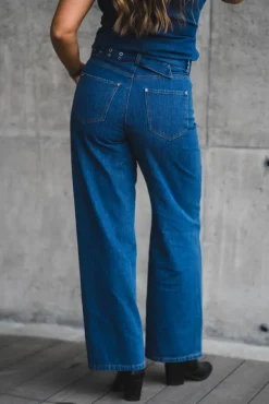 Kimmy Belt Jeans Dark Denim