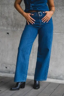 Kimmy Belt Jeans Dark Denim