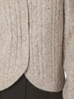 Koteas Cable Knit Cardigan Beige Melange