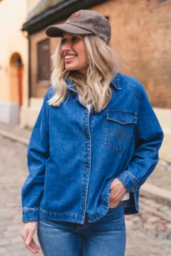 Kylie Blue Shirt Medium Wash Blue Denim