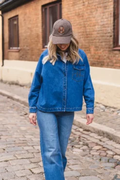 Kylie Blue Shirt Medium Wash Blue Denim