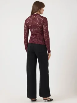 Lacey LS Lace Top Port Royale