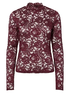 Lacey LS Lace Top Port Royale