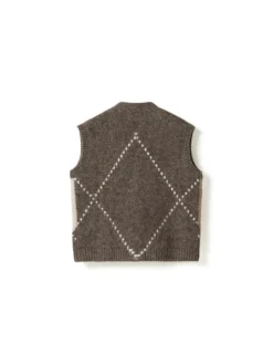 Laiana Knit Vest Ash Brown Mix