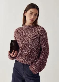 Lakisha Knit Burgundy Rose Mix