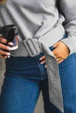 Lance Belt Sweat Grey Melange