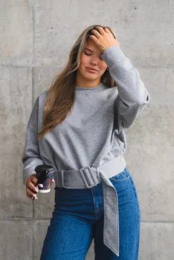 Lance Belt Sweat Grey Melange
