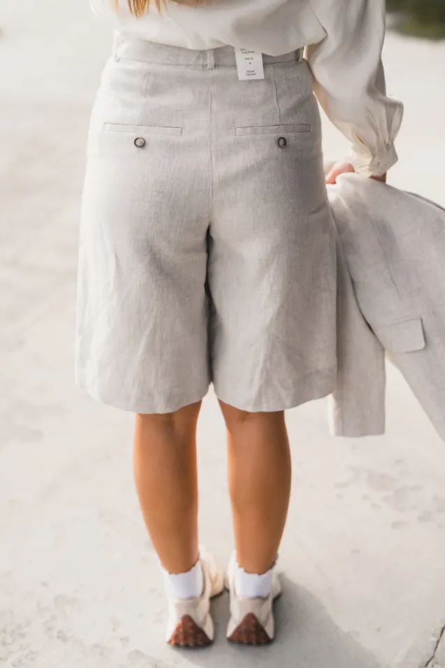 Laura Long Shorts 888 Crystal Linen