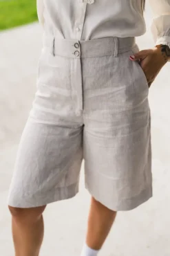 Laura Long Shorts 888 Crystal Linen