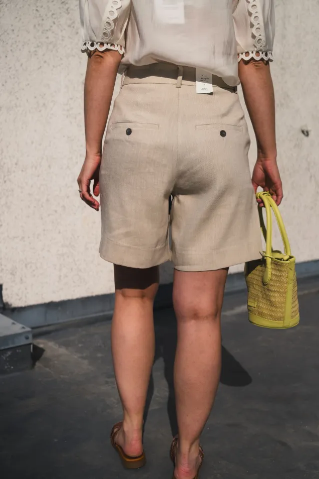 Laura Midi Shorts 769 Sand Linen