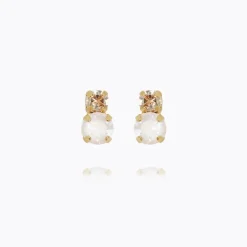 Leah Earrings Gold Electric White Combo