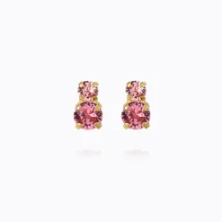 Leah Earrings Gold Rose Combo