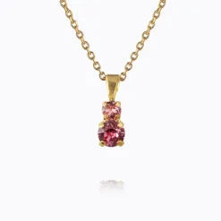 Leah Necklace Gold Rose Combo