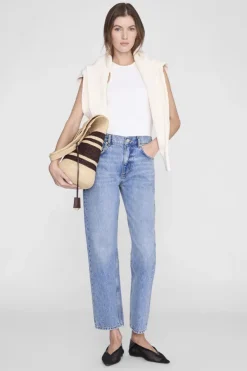 Leah Stripes Hobo Raphia Natural/Brown
