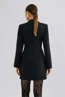 Leanna High Neck Mini Dress Black
