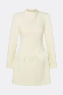 Leanna High Neck Mini Dress Pearl