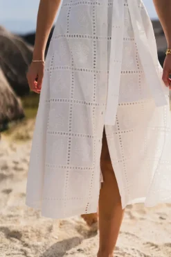 Lea 2/4 Shirt Dress Egret