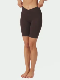 Lea Wrap Shorts Chocolate Brown