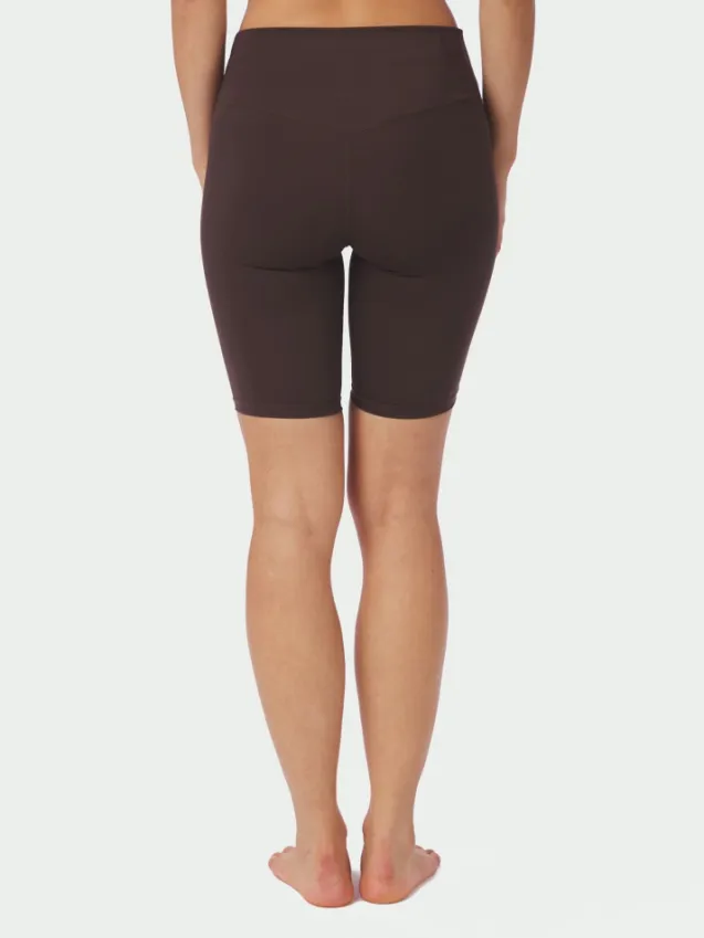 Lea Wrap Shorts Chocolate Brown