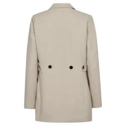 Leena Linen Fitted Blazer Bone