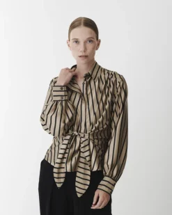 Lee Shirt Tan Stripe