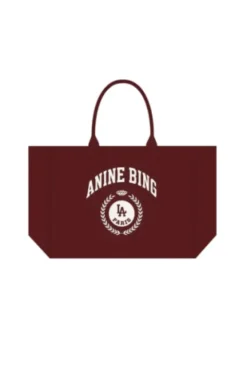 Leo Canvas Tote Collegiate Fig Burgundy
