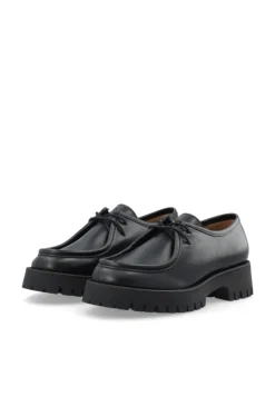 Leo Moc Toe Shoe Smooth Leather Black