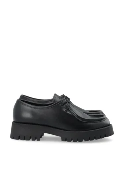 Leo Moc Toe Shoe Smooth Leather Black