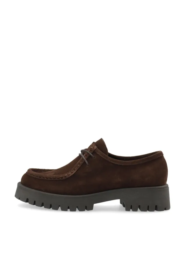 Leo Moc Toe Shoe Suede Brown