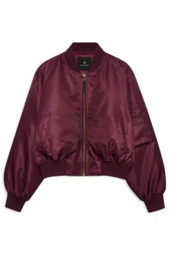 Leon Bomber Fig Burgundy