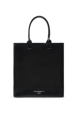 Leonie Coated Canvas Tote Black