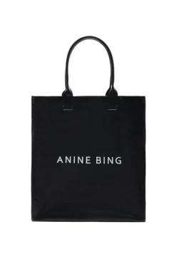 Leonie Coated Canvas Tote Black