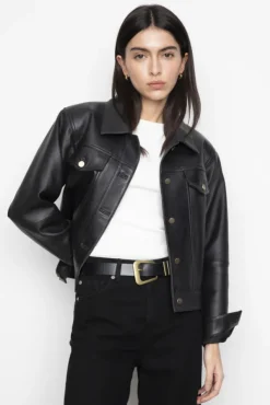 Leslie Leather Jacket Black