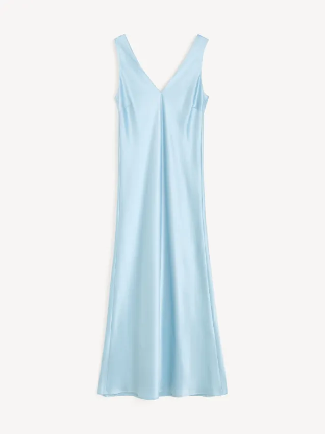Levita Satin Maxi Dress Dream Blue