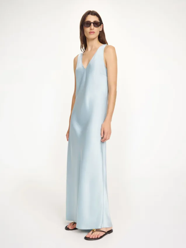 Levita Satin Maxi Dress Dream Blue