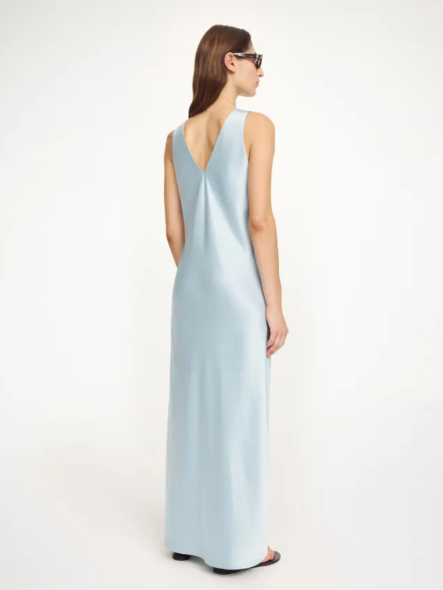 Levita Satin Maxi Dress Dream Blue