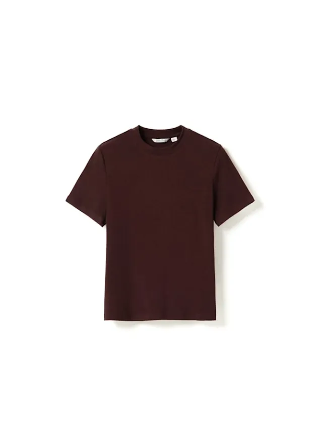 Lidie SS Top Burgundy Melange